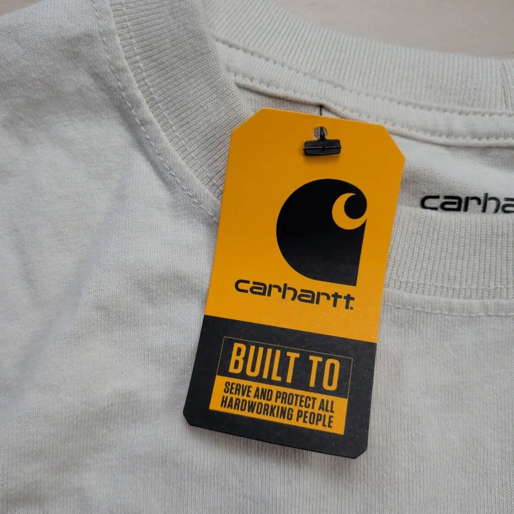 NEW Carhartt Relaxed Fit Heavyweight Long Sleeve T-Shirt Mens M Mountain Graphic - Picture 5 of 16